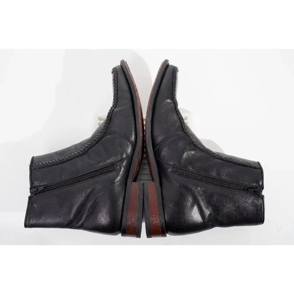 Laredo Richmond Black Leather Side Zip Boot Mens Sz 8.5D Shoes